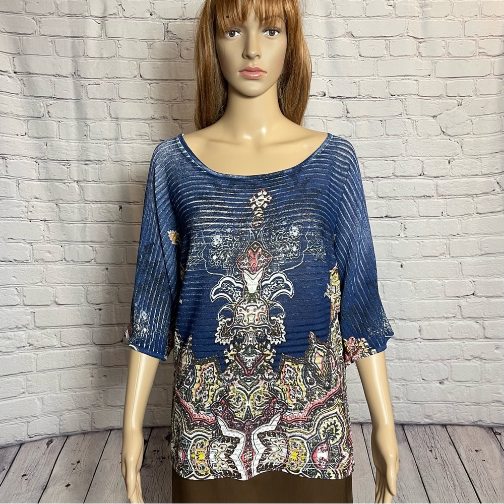 New Alberto Makali Knit Short Sleeve Top Size XL